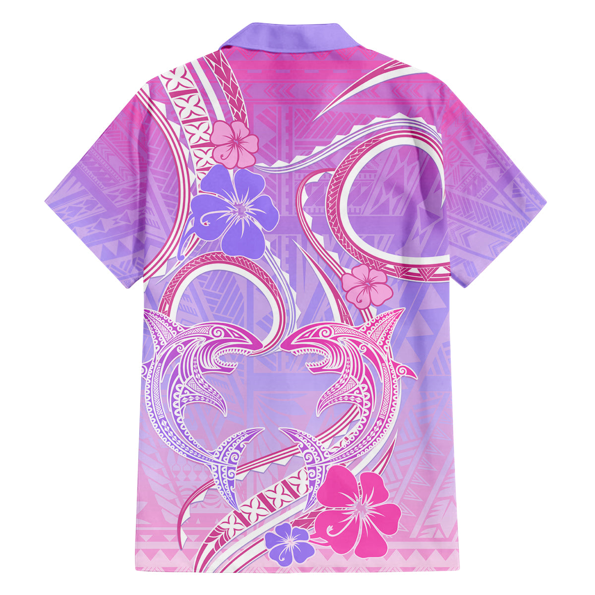 Polynesian Shark Valentine Family Matching Off Shoulder Long Sleeve Dress and Hawaiian Shirt Sweet Unique Version LT01 - Polynesian Pride