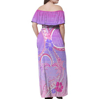 Polynesian Shark Valentine Family Matching Off Shoulder Maxi Dress and Hawaiian Shirt Sweet Unique Version LT01 - Polynesian Pride