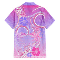 Polynesian Shark Valentine Family Matching Tank Maxi Dress and Hawaiian Shirt Sweet Unique Version LT01 - Polynesian Pride