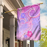 Polynesian Shark Valentine Garden Flag Sweet Unique Version LT01 House Flag Pink - Polynesian Pride