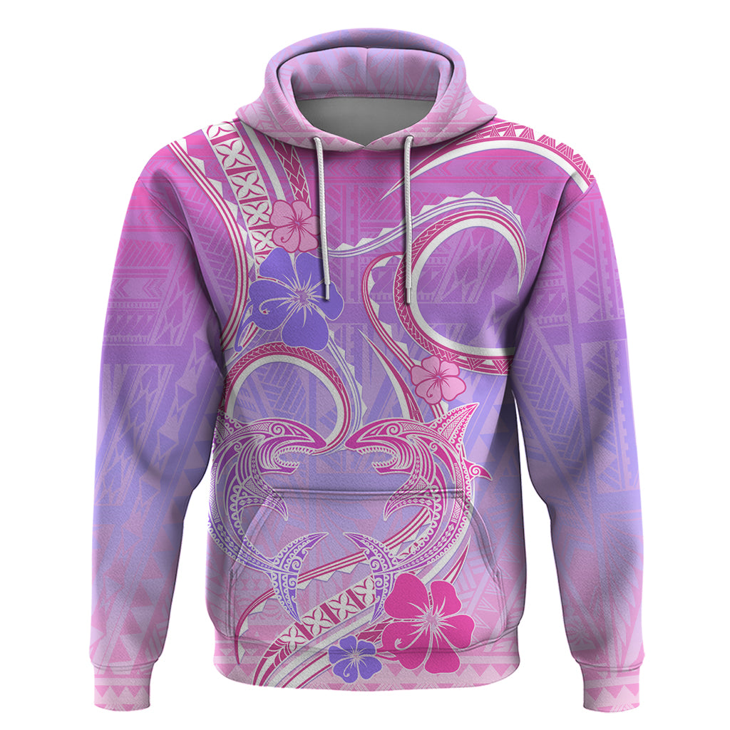 Polynesian Shark Valentine Hoodie Sweet Unique Version LT01 Pullover Hoodie Pink - Polynesian Pride