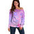 Polynesian Shark Valentine Off Shoulder Sweater Sweet Unique Version LT01 Women Pink - Polynesian Pride