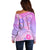 Polynesian Shark Valentine Off Shoulder Sweater Sweet Unique Version LT01 - Polynesian Pride