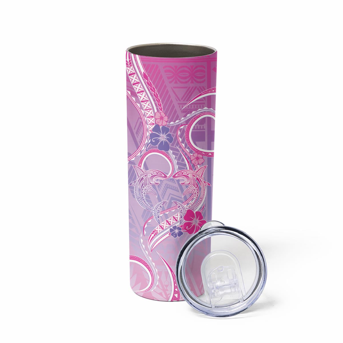 Polynesian Shark Valentine Skinny Tumbler Sweet Unique Version LT01 - Polynesian Pride