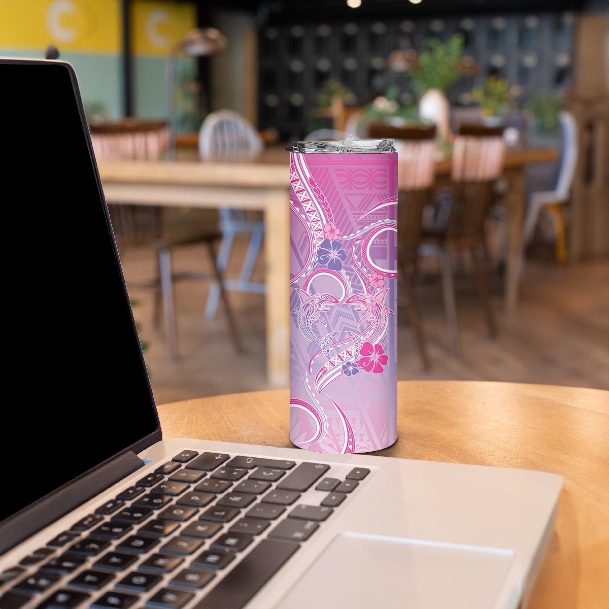 Polynesian Shark Valentine Skinny Tumbler Sweet Unique Version LT01 - Polynesian Pride