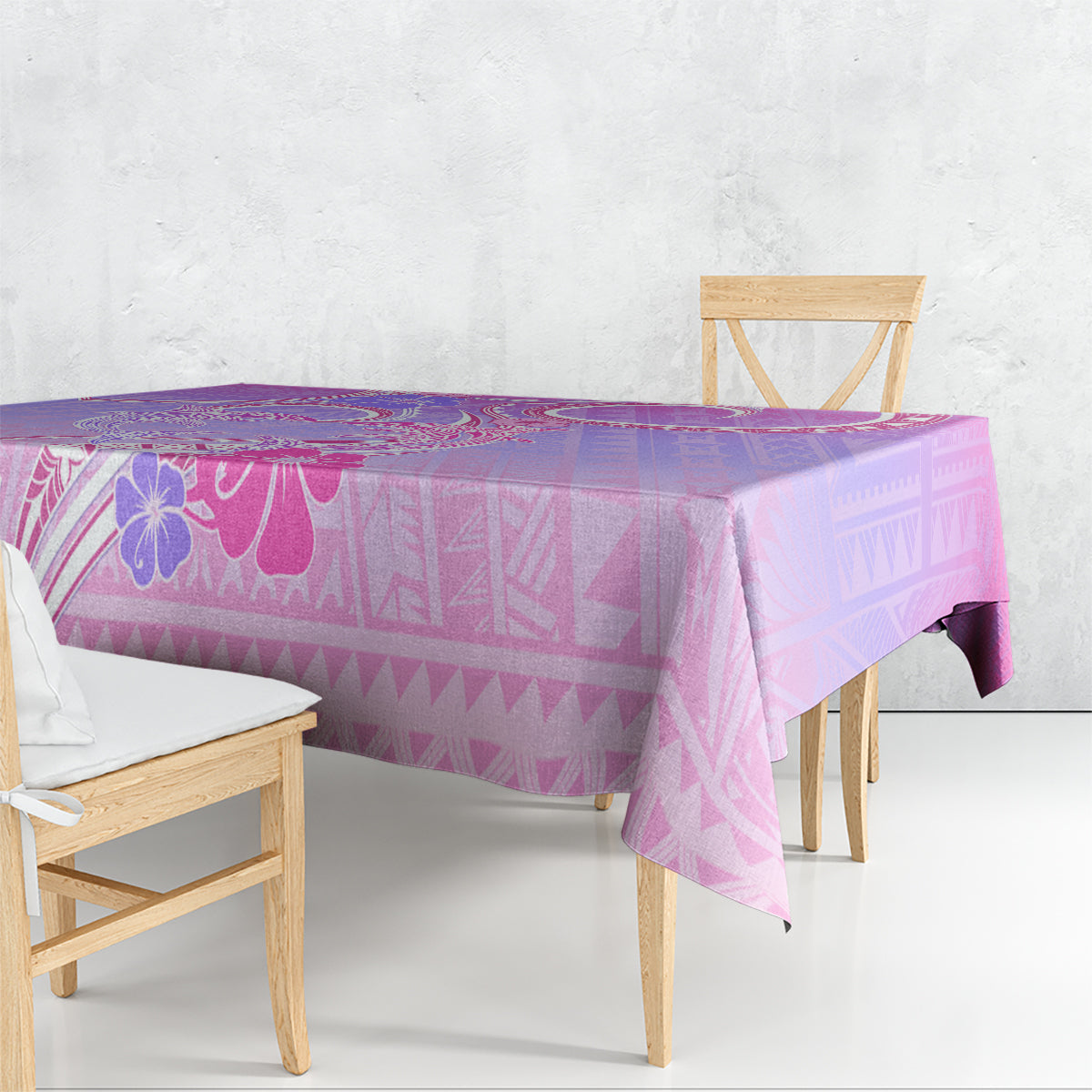 Polynesian Shark Valentine Tablecloth Sweet Unique Version LT01 - Polynesian Pride