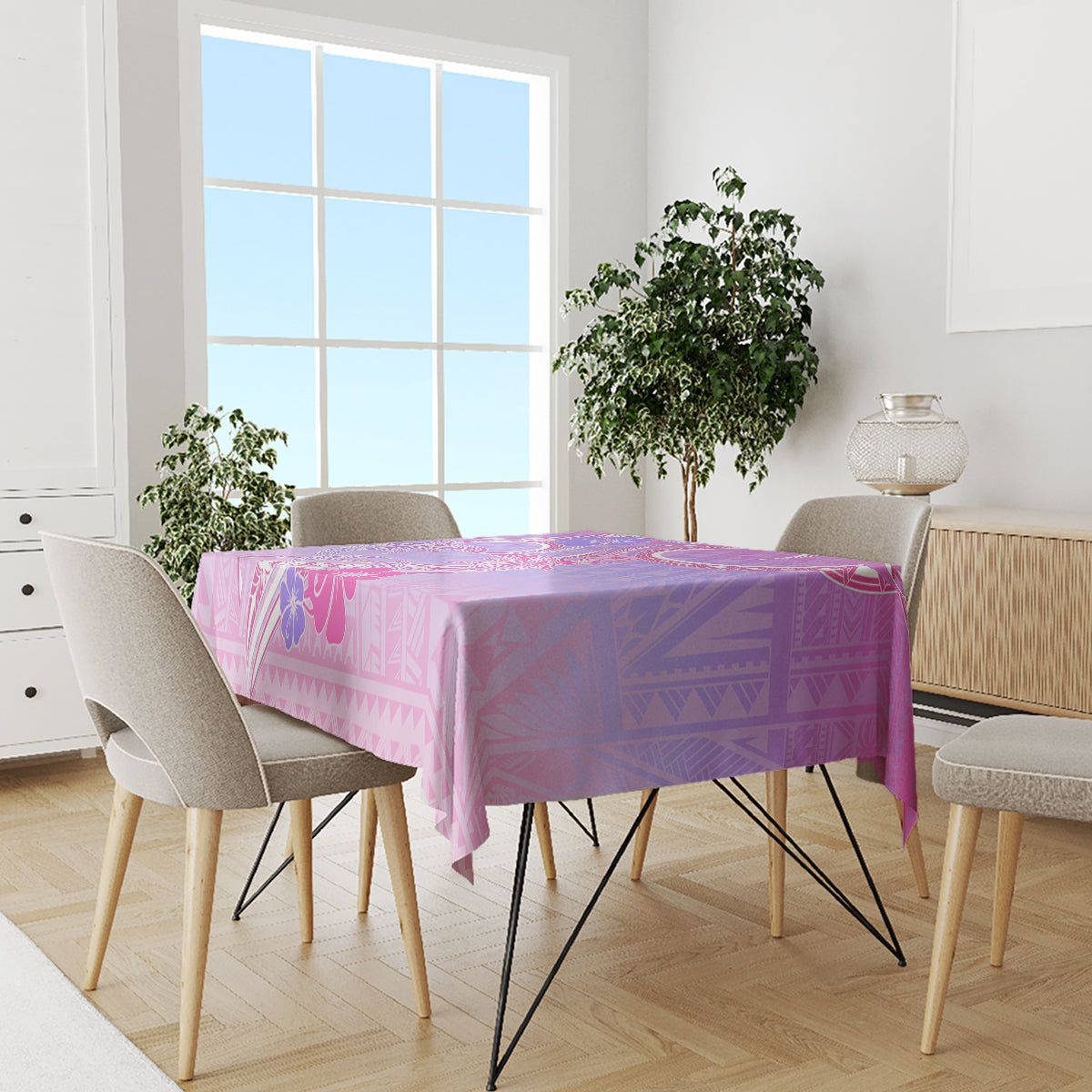 Polynesian Shark Valentine Tablecloth Sweet Unique Version LT01 - Polynesian Pride