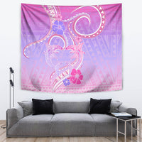 Polynesian Shark Valentine Tapestry Sweet Unique Version LT01 Pink - Polynesian Pride