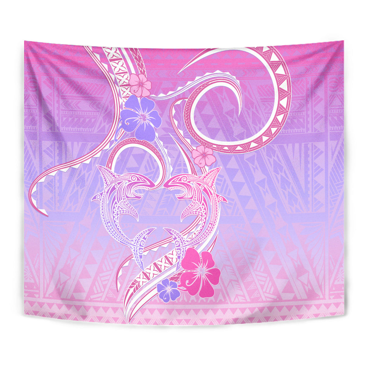 Polynesian Shark Valentine Tapestry Sweet Unique Version LT01 - Polynesian Pride