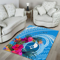 Yap Day Area Rug Nam nu Waqab Tropical Flower