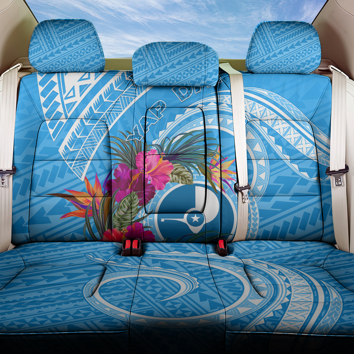 Yap Day Back Car Seat Cover Nam nu Waqab Tropical Flower LT01