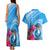 Yap Day Couples Matching Tank Maxi Dress and Hawaiian Shirt Nam nu Waqab Tropical Flower LT01 - Polynesian Pride