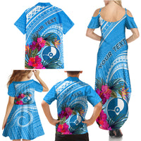 Yap Day Family Matching Summer Maxi Dress and Hawaiian Shirt Nam nu Waqab Tropical Flower LT01 - Polynesian Pride