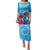 Yap Day Puletasi Nam nu Waqab Tropical Flower LT01 Long Dress Blue - Polynesian Pride