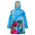 Yap Day Wearable Blanket Hoodie Nam nu Waqab Tropical Flower LT01 One Size Blue - Polynesian Pride