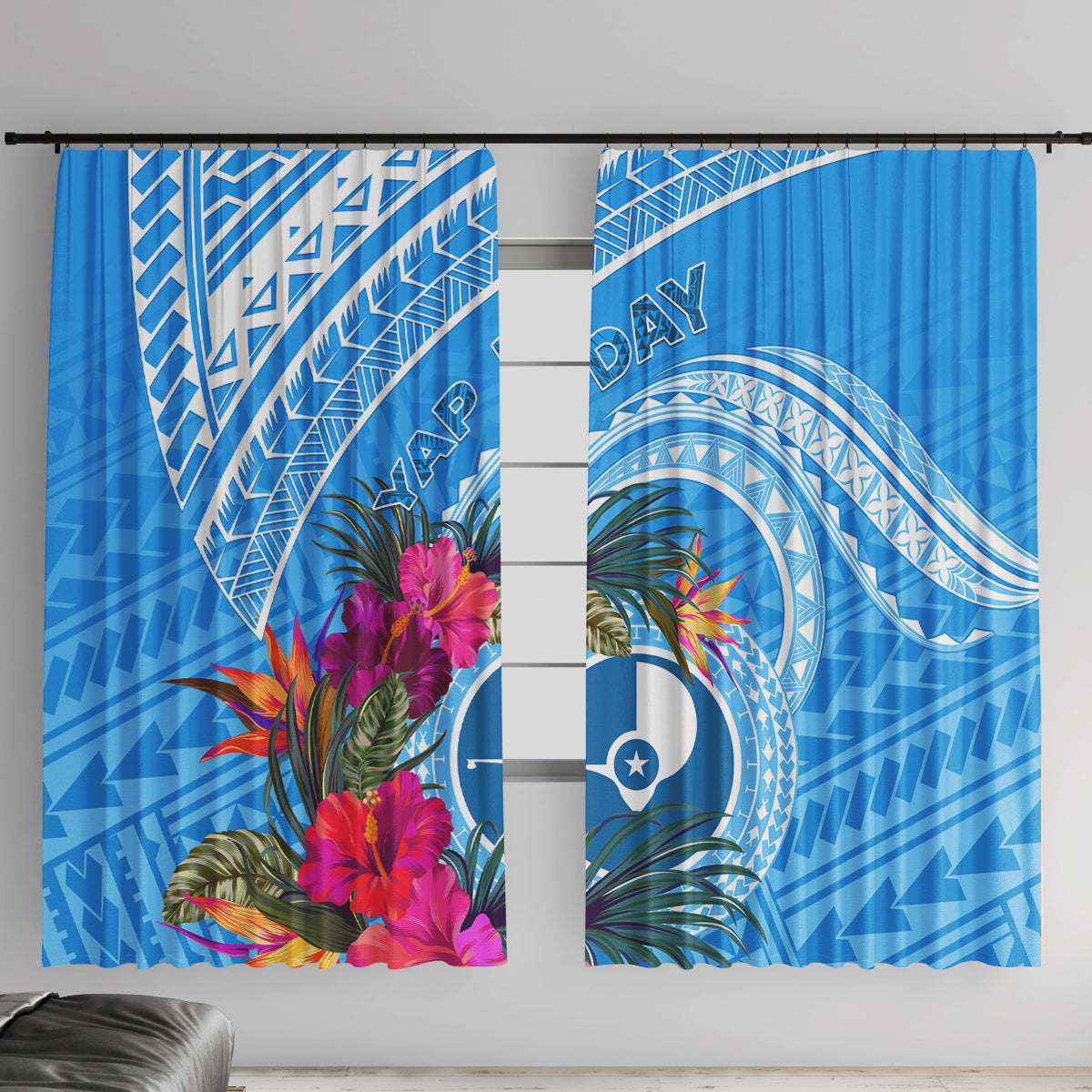 Yap Day Window Curtain Nam nu Waqab Tropical Flower