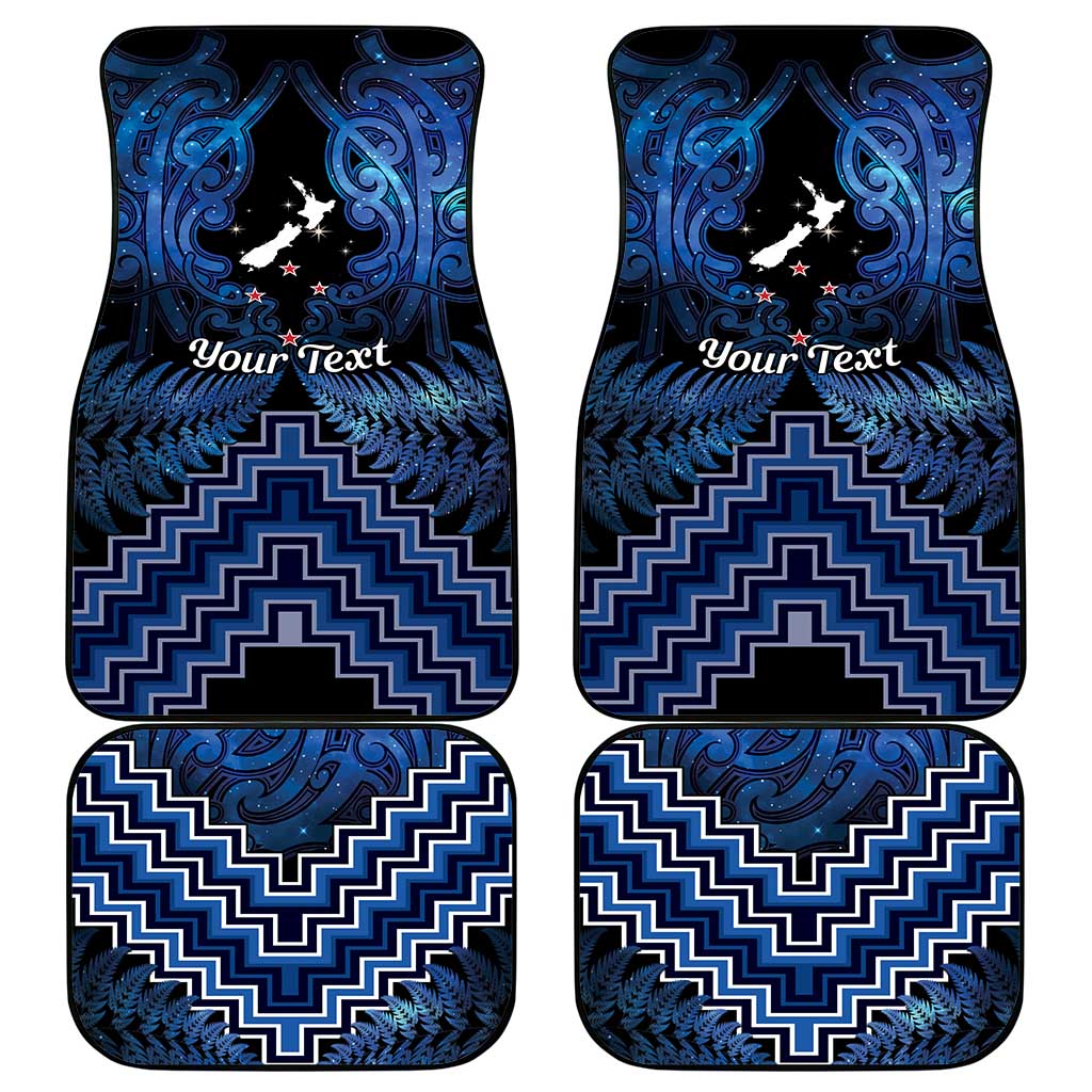 Personalised Aotearoa Matariki Car Mats Blue Fern Maori Poutama LT01 - Polynesian Pride