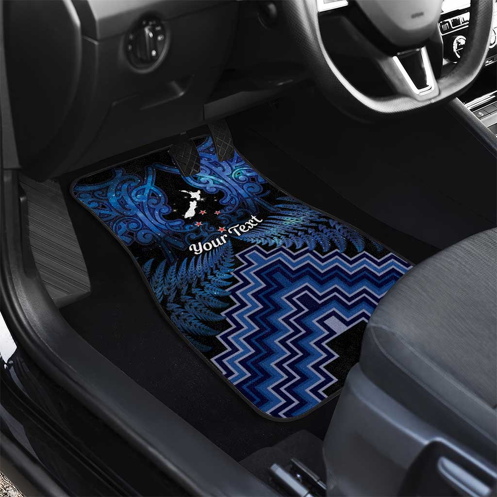 Personalised Aotearoa Matariki Car Mats Blue Fern Maori Poutama LT01 - Polynesian Pride