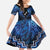 Personalised Aotearoa Matariki Family Matching Summer Maxi Dress and Hawaiian Shirt Blue Fern Maori Poutama