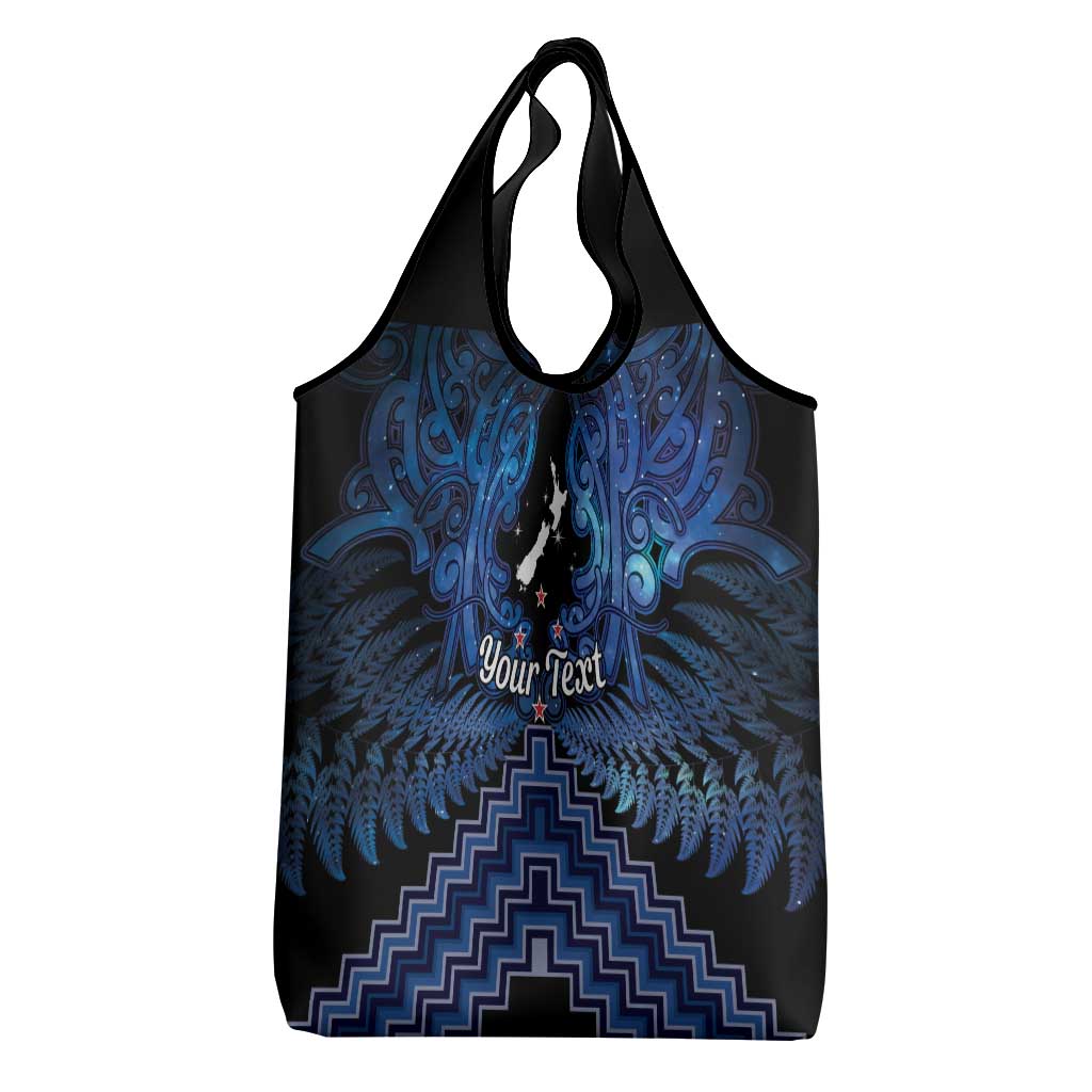 Personalised Aotearoa Matariki Grocery Bag Blue Fern Maori Poutama LT01 - Polynesian Pride