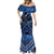 Personalised Aotearoa Matariki Mermaid Dress Blue Fern Maori Poutama