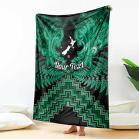 Personalised Aotearoa Matariki Blanket Green Fern Maori Poutama LT01 - Polynesian Pride