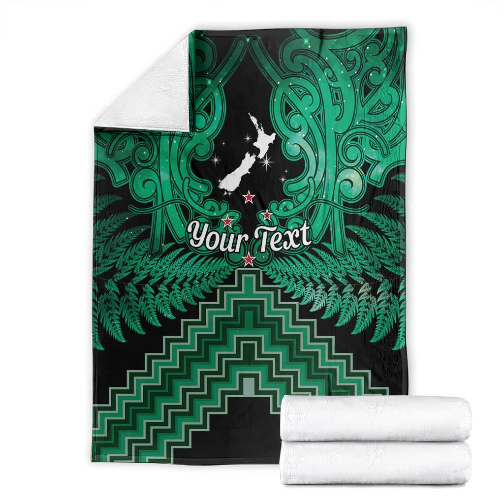 Personalised Aotearoa Matariki Blanket Green Fern Maori Poutama LT01 - Polynesian Pride