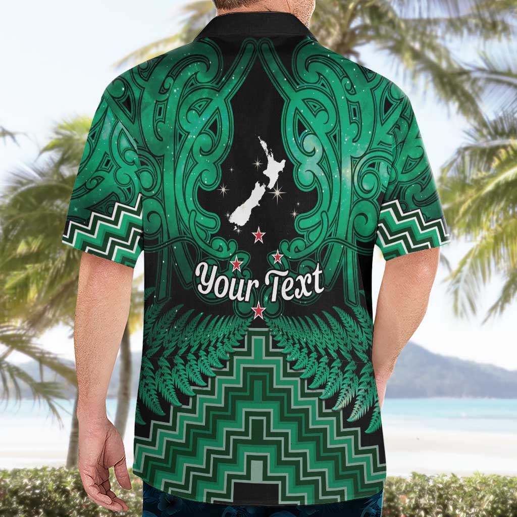 Personalised Aotearoa Matariki Hawaiian Shirt Green Fern Maori Poutama LT01 - Polynesian Pride