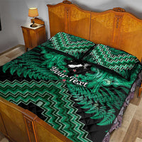 Personalised Aotearoa Matariki Quilt Bed Set Green Fern Maori Poutama LT01 - Polynesian Pride