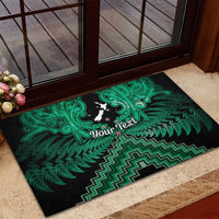 Personalised Aotearoa Matariki Rubber Doormat Green Fern Maori Poutama LT01 - Polynesian Pride