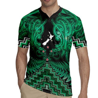 Personalised Aotearoa Matariki Rugby Jersey Green Fern Maori Poutama