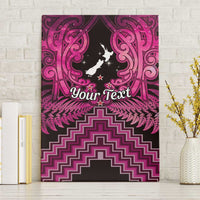 Personalised Aotearoa Matariki Canvas Wall Art Pink Fern Maori Poutama LT01 Without Frame Pink - Polynesian Pride