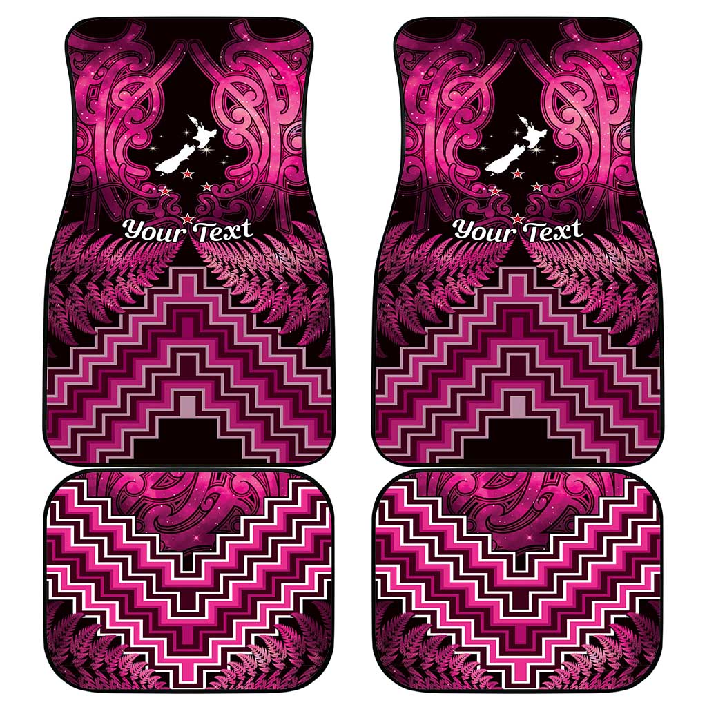 Personalised Aotearoa Matariki Car Mats Pink Fern Maori Poutama LT01 - Polynesian Pride