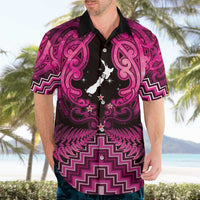 Personalised Aotearoa Matariki Hawaiian Shirt Pink Fern Maori Poutama LT01 - Polynesian Pride