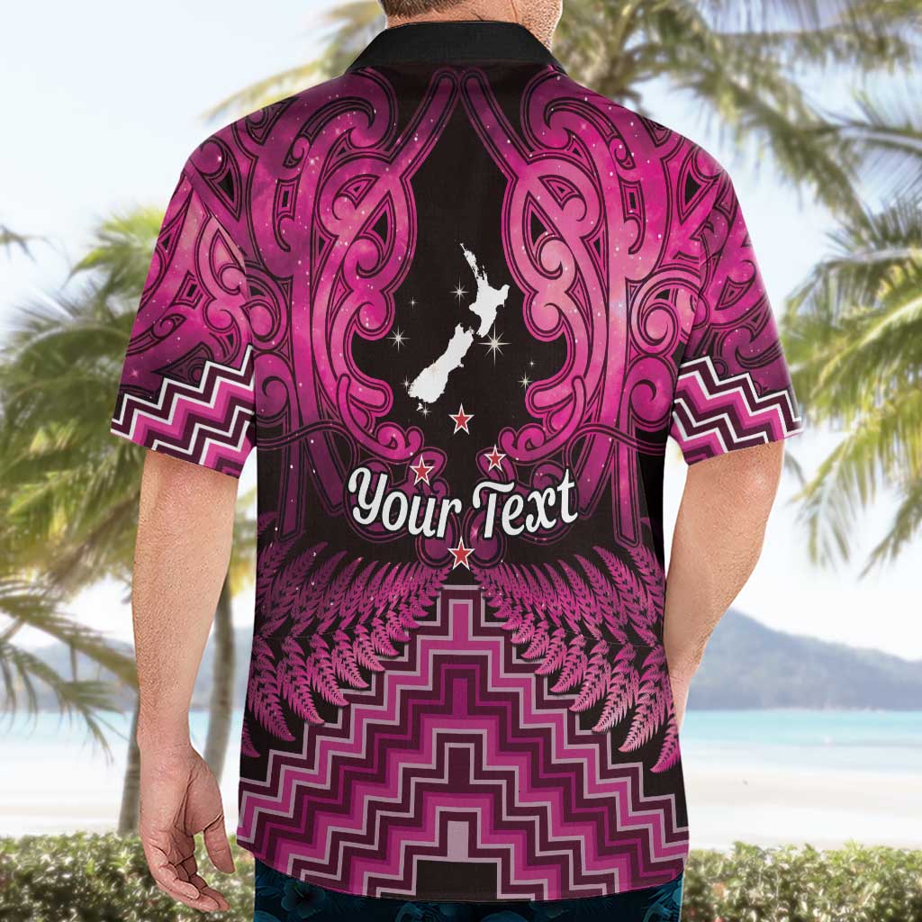 Personalised Aotearoa Matariki Hawaiian Shirt Pink Fern Maori Poutama LT01 - Polynesian Pride