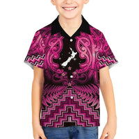Personalised Aotearoa Matariki Hawaiian Shirt Pink Fern Maori Poutama LT01 - Polynesian Pride
