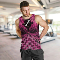 Personalised Aotearoa Matariki Men Tank Top Pink Fern Maori Poutama LT01 Pink - Polynesian Pride