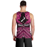 Personalised Aotearoa Matariki Men Tank Top Pink Fern Maori Poutama LT01 - Polynesian Pride