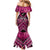 Personalised Aotearoa Matariki Mermaid Dress Pink Fern Maori Poutama