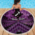 Personalised Aotearoa Matariki Beach Blanket Purple Fern Maori Poutama