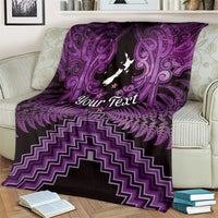 Personalised Aotearoa Matariki Blanket Purple Fern Maori Poutama LT01 - Polynesian Pride