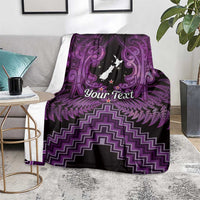 Personalised Aotearoa Matariki Blanket Purple Fern Maori Poutama LT01 - Polynesian Pride