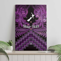 Personalised Aotearoa Matariki Canvas Wall Art Purple Fern Maori Poutama LT01 - Polynesian Pride