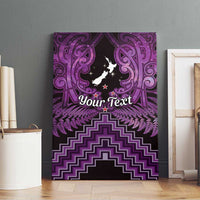 Personalised Aotearoa Matariki Canvas Wall Art Purple Fern Maori Poutama LT01 - Polynesian Pride