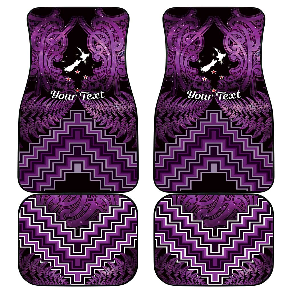 Personalised Aotearoa Matariki Car Mats Purple Fern Maori Poutama LT01 - Polynesian Pride