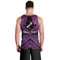 Personalised Aotearoa Matariki Men Tank Top Purple Fern Maori Poutama LT01 - Polynesian Pride