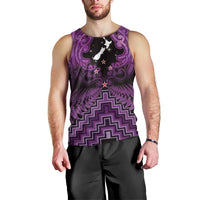 Personalised Aotearoa Matariki Men Tank Top Purple Fern Maori Poutama LT01 - Polynesian Pride