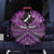 Personalised Aotearoa Matariki Spare Tire Cover Purple Fern Maori Poutama