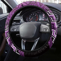 Aotearoa Matariki Steering Wheel Cover Purple Fern Maori Poutama LT01 - Polynesian Pride