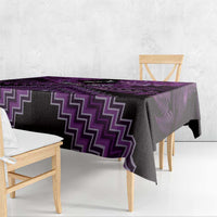 Personalised Aotearoa Matariki Tablecloth Purple Fern Maori Poutama LT01 - Polynesian Pride